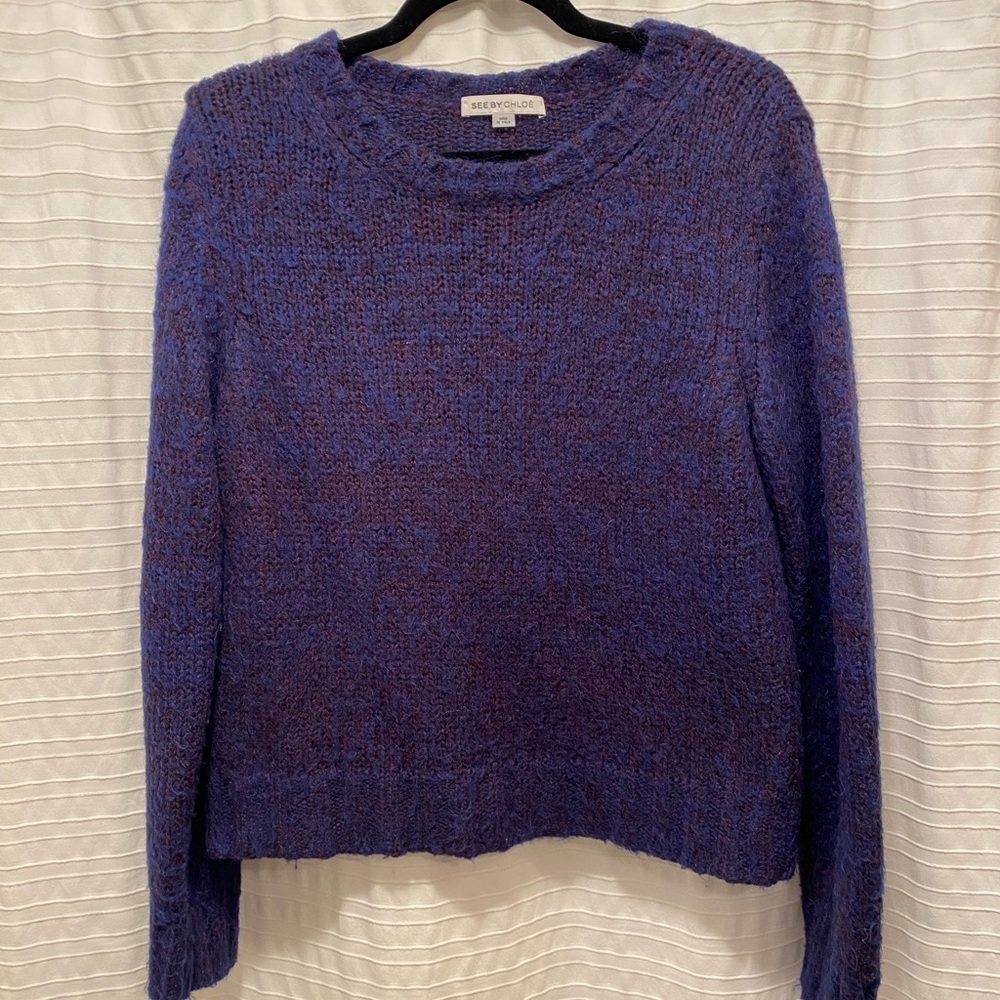 See by Chloe Purple Mohair Sweater Size L